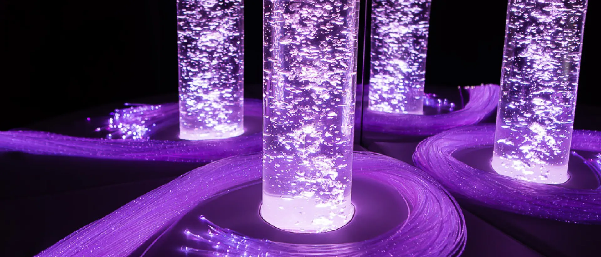 Four Experia UK LED bubble tubes.