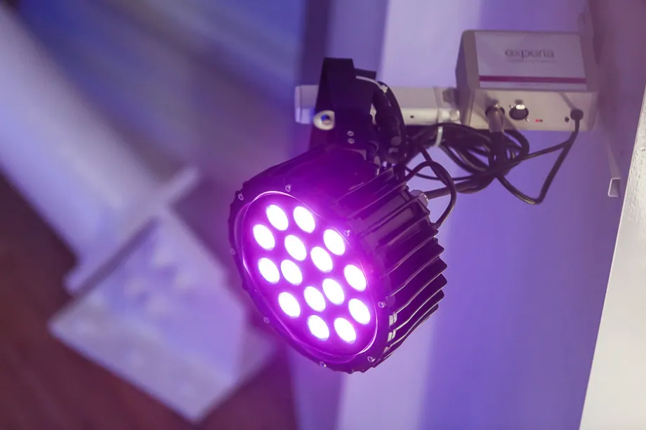 A hydrotherapy pool light.
