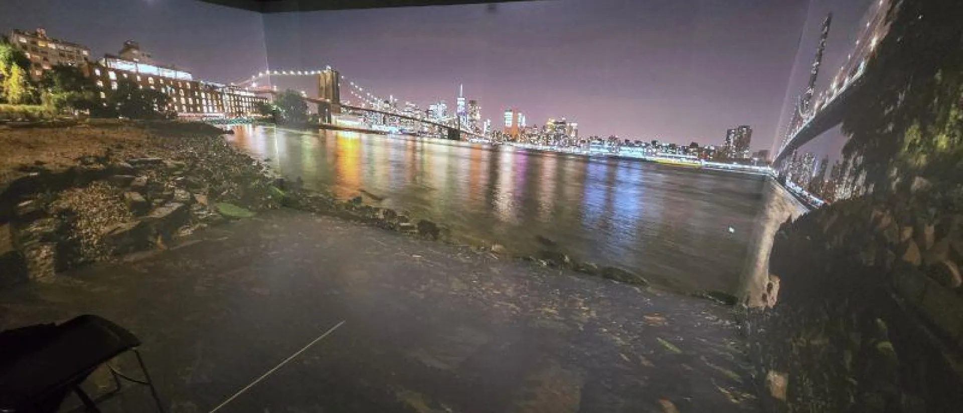 The immersive room at Hector Fargo airport showing a seascape