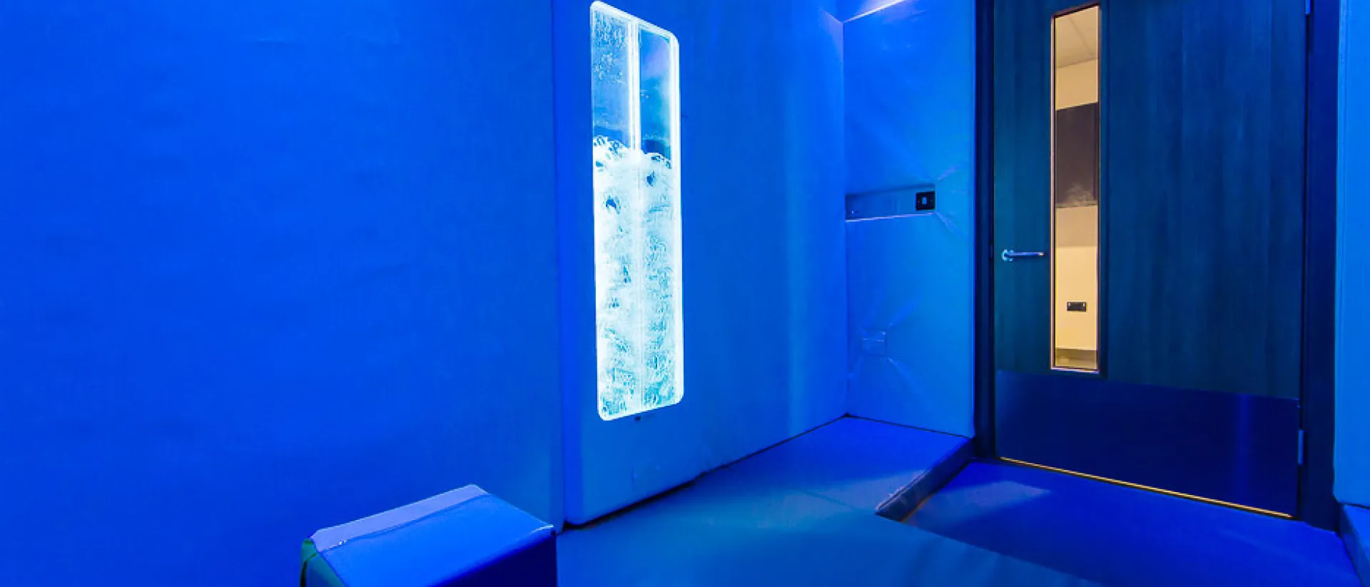 The Medical City Building in Qatar sensory room in blue.