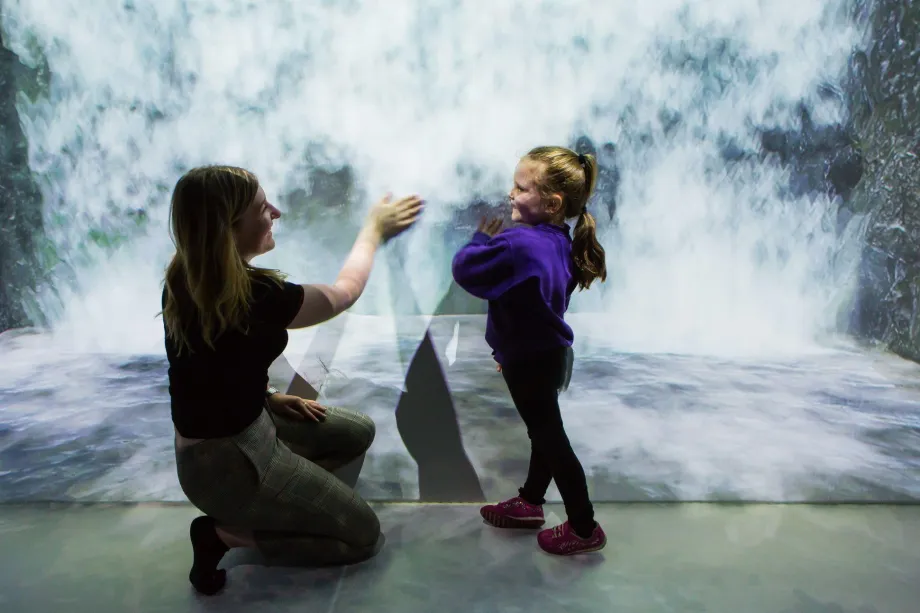 Student and teacher immersive room experience.