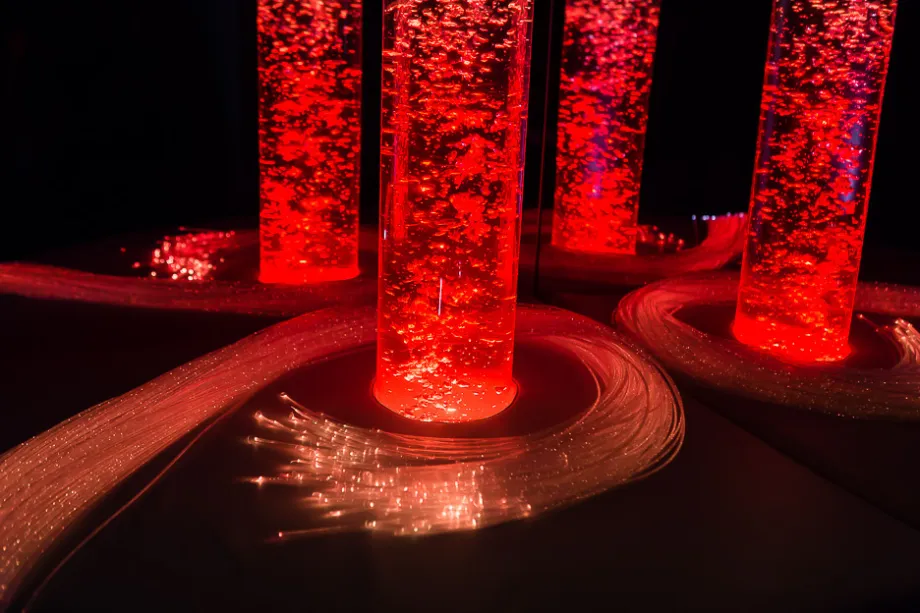 The Experia LED bubble tubes located at Watford FC.