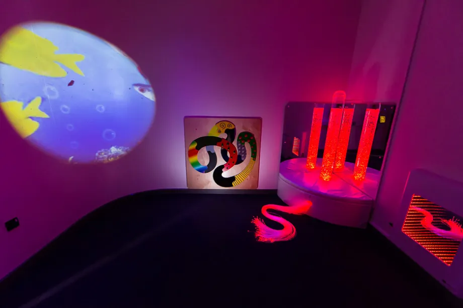 The sensory room at Reading Leisure Centre featuring sensory products by Experia.