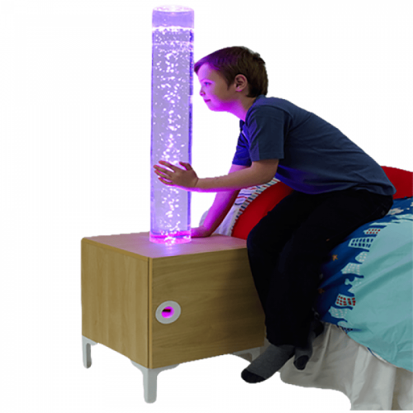 LED Bubble Tube Bedside Cabinet