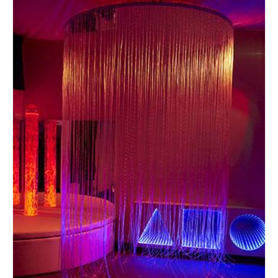 Circular LED Fibre Optic Shower